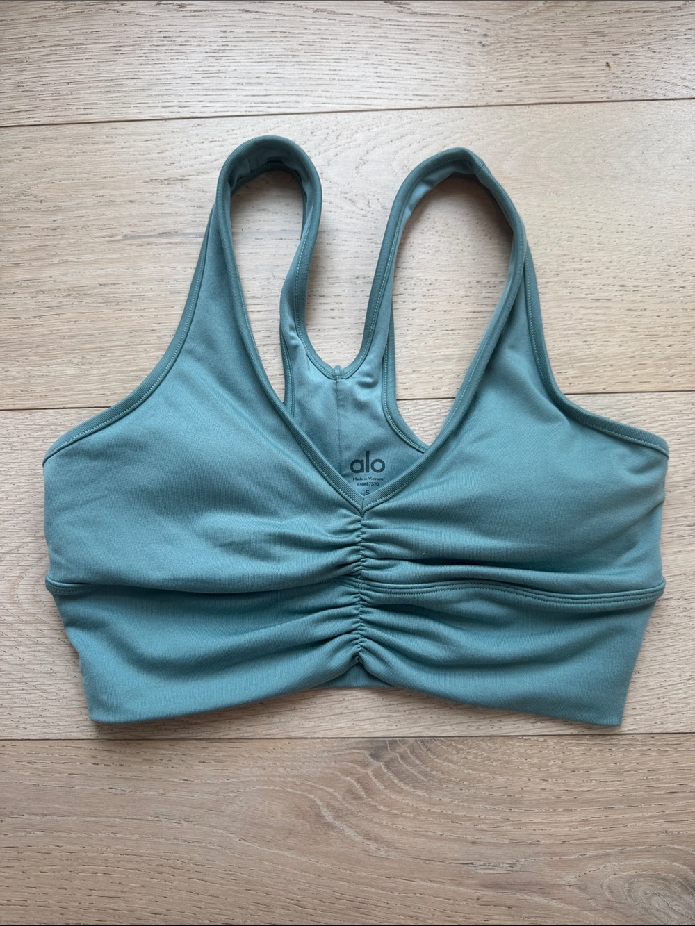 ALO Yoga Ruched Racerback Sports Bra - Sage